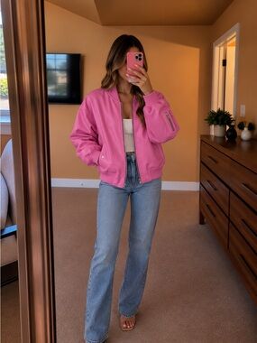 ASOS Bubbkegum Pink Bomber Jacket